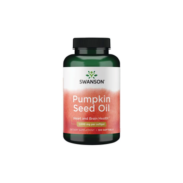 Swanson Pumpkin Seed Oil 1000 mg, 100 Softgels—dietary supplement for heart, brain, and prostate support.